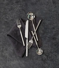 Fortessa Jaxson Brushed 20-Piece Stainless Steel Flatware Set