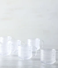 Fortessa Jupiter Glass Coffee Mugs, Set of 6