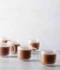 Fortessa Jupiter Glass Coffee Mugs, Set of 6