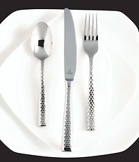 Fortessa Lucca Faceted 2-Piece Stainless Steel Serving Set