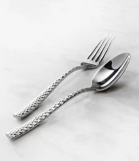 Fortessa Lucca Faceted 2-Piece Stainless Steel Serving Set