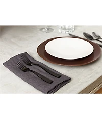 Fortessa Lucca Faceted Brushed Stainless Steel Flatware, Set of 20
