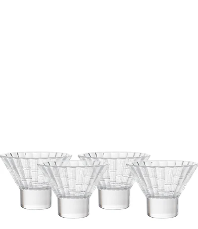Fortessa Mahalo Collection Bamboo Inspired Martini Glasses, Set of 4