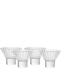 Fortessa Mahalo Collection Bamboo Inspired Martini Glasses, Set of 4