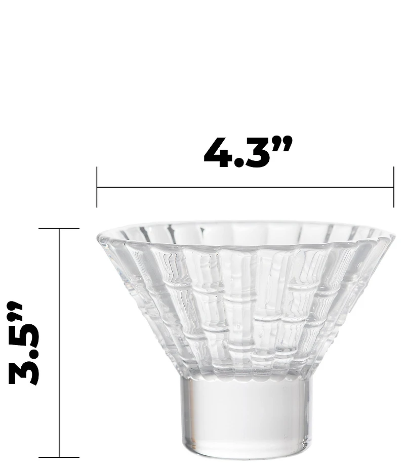 Fortessa Mahalo Collection Bamboo Inspired Martini Glasses, Set of 4