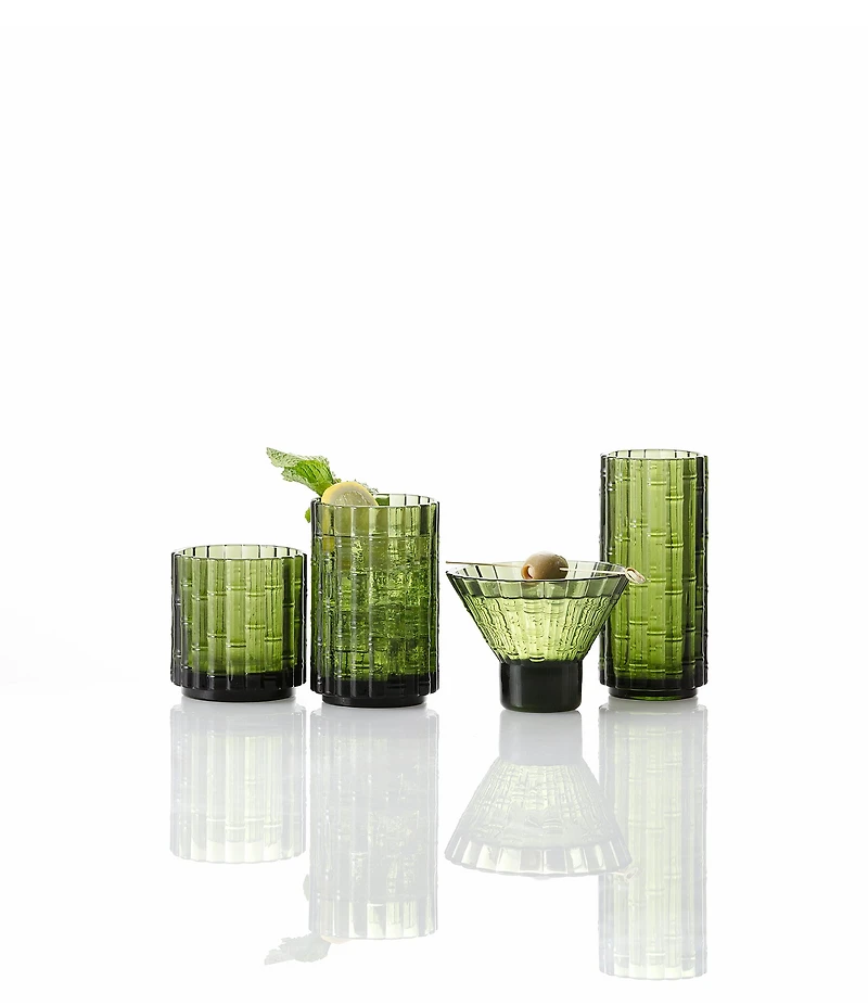 Fortessa Mahalo Collection Bamboo Inspired Martini Glasses, Set of 4
