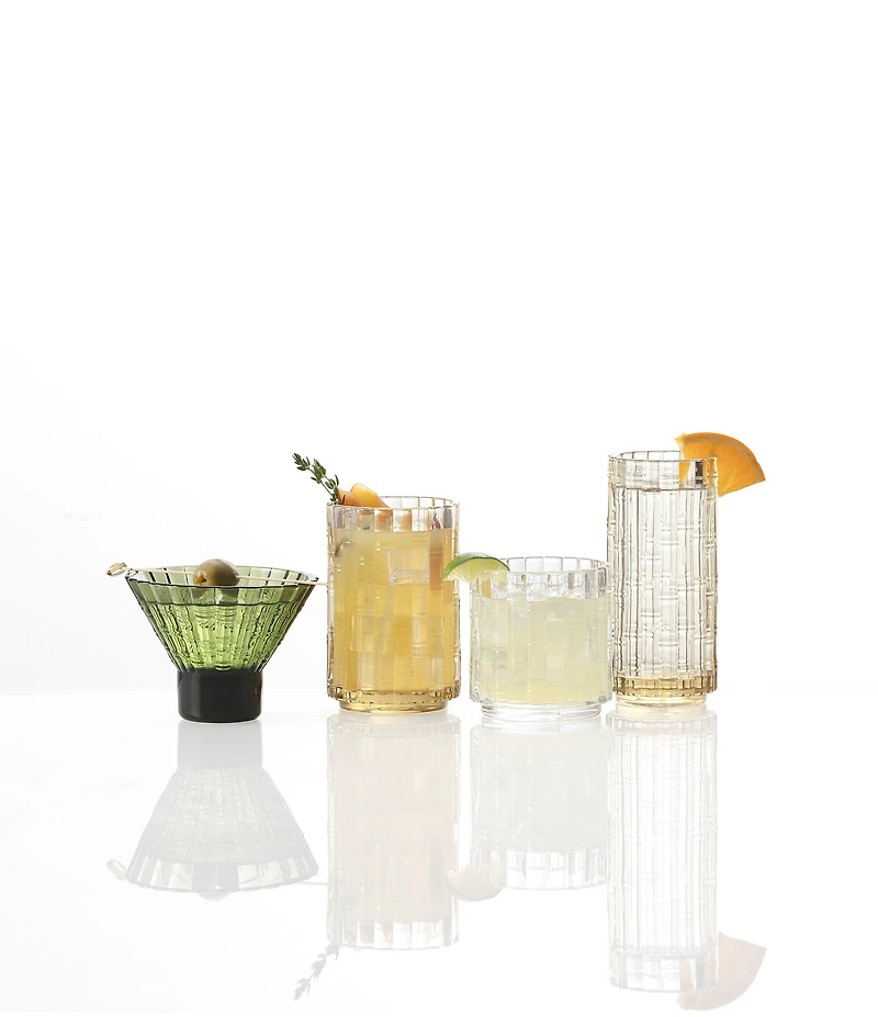 Fortessa Mahalo Collection Bamboo Inspired Martini Glasses, Set of 4