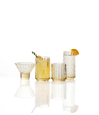 Fortessa Mahalo Collection Bamboo Inspired Martini Glasses, Set of 4