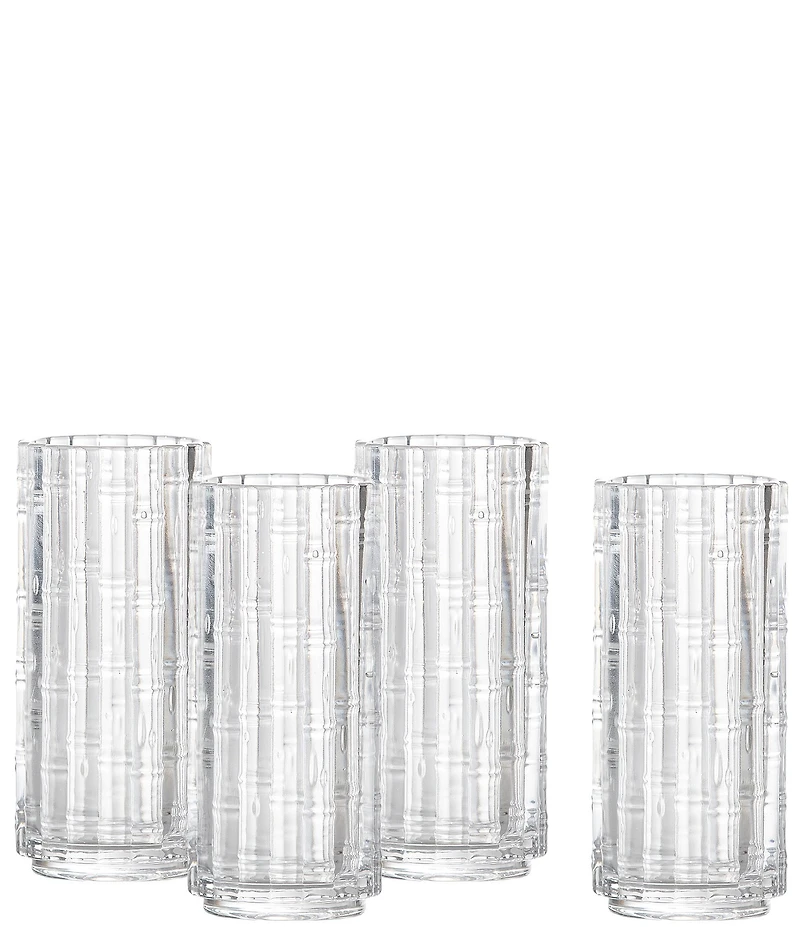 Fortessa Mahalo Collection Collins Bamboo Inspired Glasses, Set of 4