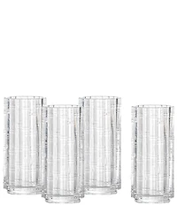Fortessa Mahalo Collection Collins Bamboo Inspired Glasses, Set of 4