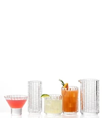 Fortessa Mahalo Collection Collins Bamboo Inspired Glasses, Set of 4