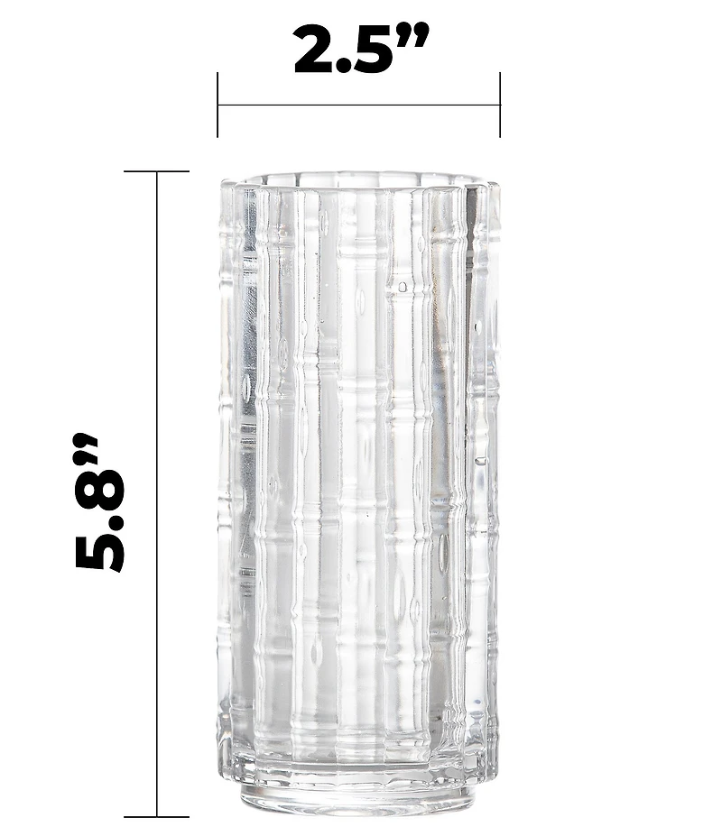 Fortessa Mahalo Collection Collins Bamboo Inspired Glasses, Set of 4