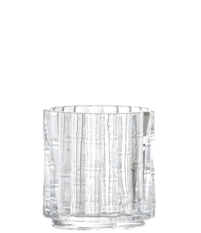 Fortessa Mahalo Collection Double Old-Fashion Bamboo Inspired Glasses, Set of 4