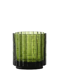 Fortessa Mahalo Collection Double Old-Fashion Bamboo Inspired Glasses, Set of 4