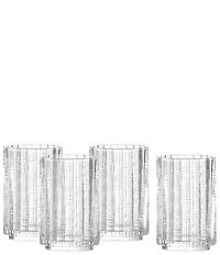 Fortessa Mahalo Collection Iced Beverage Bamboo Inspired Glasses, Set of 4