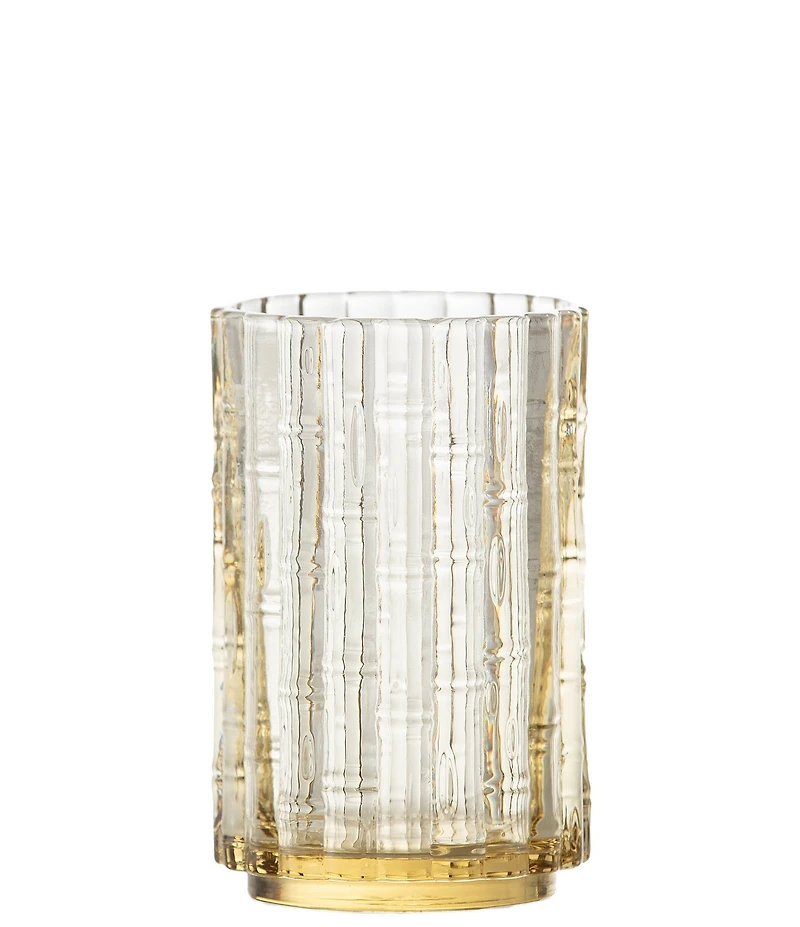 Fortessa Mahalo Collection Iced Beverage Bamboo Inspired Glasses, Set of 4