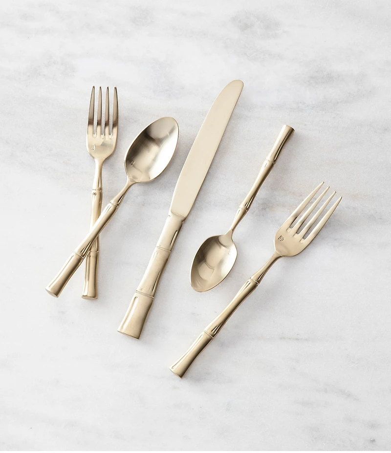 Fortessa Royal Pacific Brushed Champagne 20-Piece Stainless Steel Flatware Set