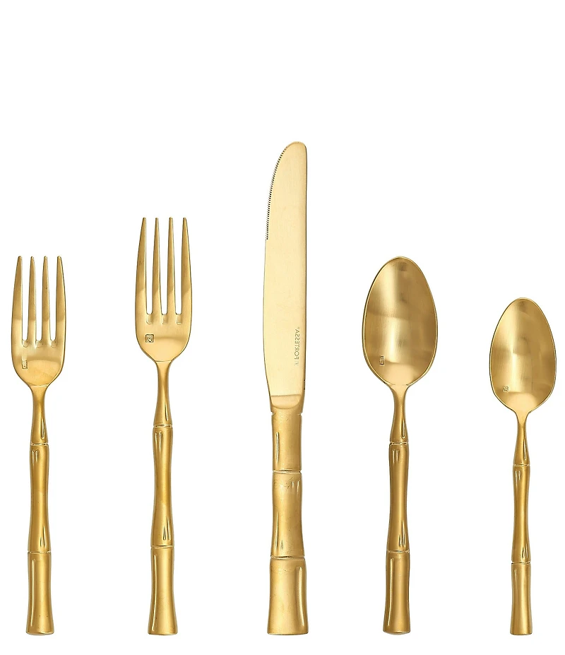 Fortessa Royal Pacific Brushed Champagne 5-Piece Stainless Steel Flatware Set