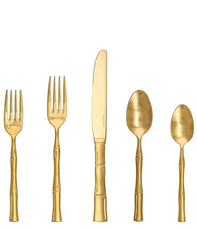 Fortessa Royal Pacific Brushed Champagne 5-Piece Stainless Steel Flatware Set