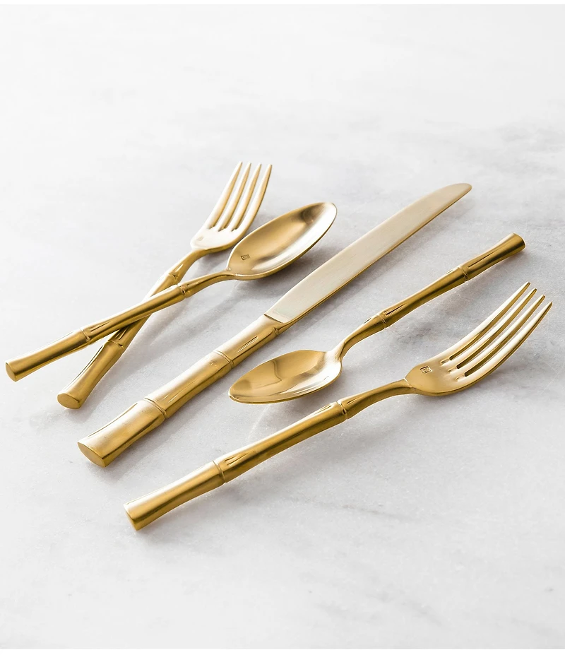 Fortessa Royal Pacific Brushed Champagne 5-Piece Stainless Steel Flatware Set