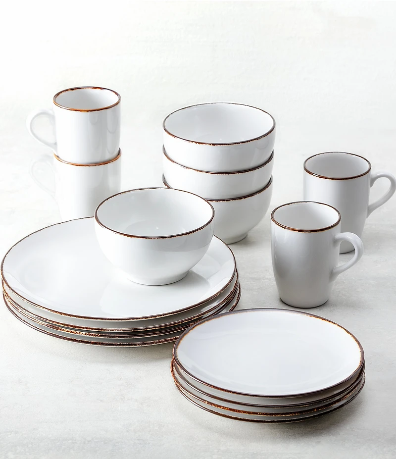 Fortessa Salt 16-Piece Dinnerware Set -White