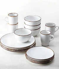 Fortessa Salt 16-Piece Dinnerware Set -White