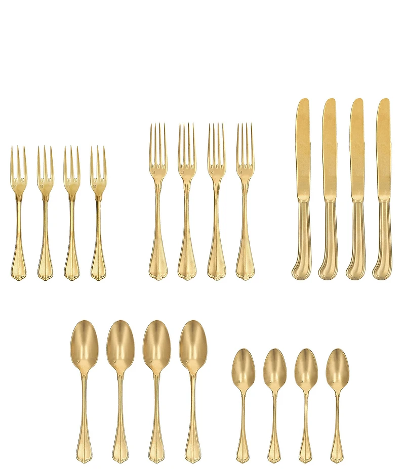 Fortessa San Marco Antique 20-Piece Stainless Steel Flatware Set