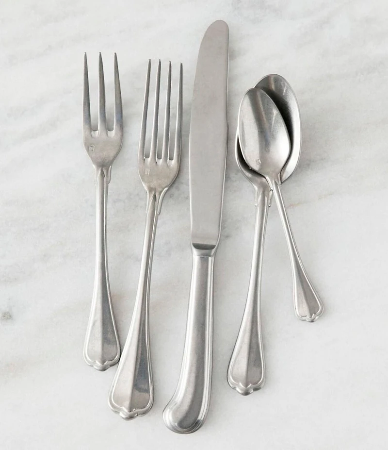 Fortessa San Marco Antique 5-Piece Stainless Steel Flatware Set