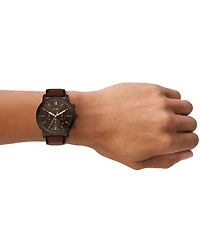 Fossil Men's Neutra Quartz Chronograph Leather Strap Watch