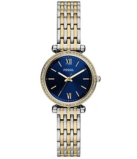 Fossil Women's Carlie Mini Three-Hand Stainless Steel Bracelet Watch