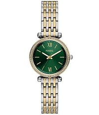 Fossil Women's Carlie Mini Three-Hand Stainless Steel Bracelet Watch