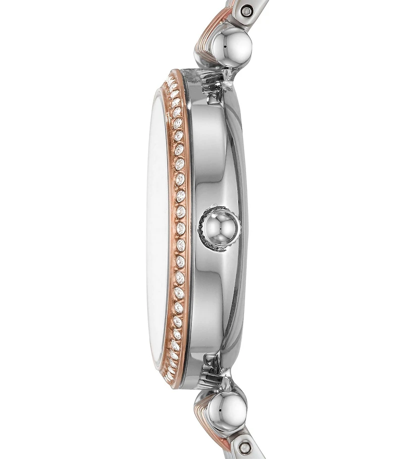 Fossil Women's Carlie Mini Three-Hand Stainless Steel Bracelet Watch