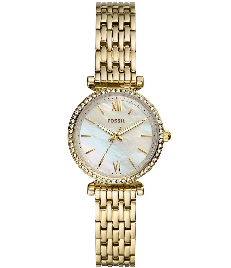 Fossil Women's Carlie Mini Three-Hand Stainless Steel Bracelet Watch