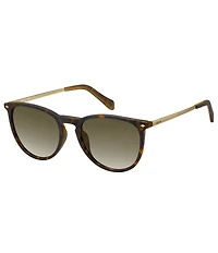 Fossil Unisex Combo Pantos Tortoise Round Sunglasses