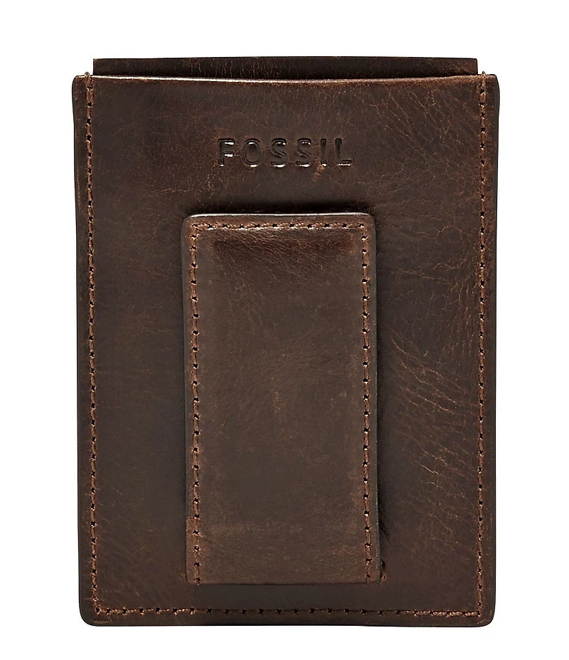 Fossil Derrick Leather RFID-Blocking Magnetic Card Case