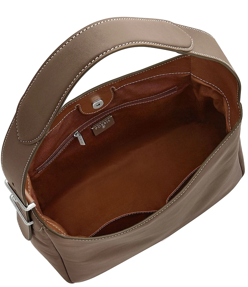 Fossil Dillon Leather Slouchy Hobo Tote Bag