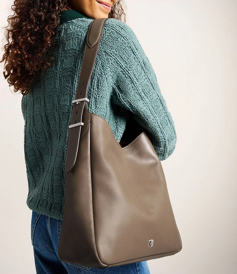 Fossil Dillon Leather Slouchy Hobo Tote Bag