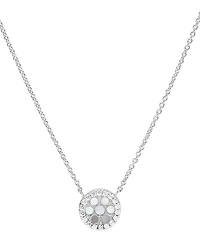 Fossil Elliott Mother-of-Pearl Sterling Silver Short Pendant Necklace