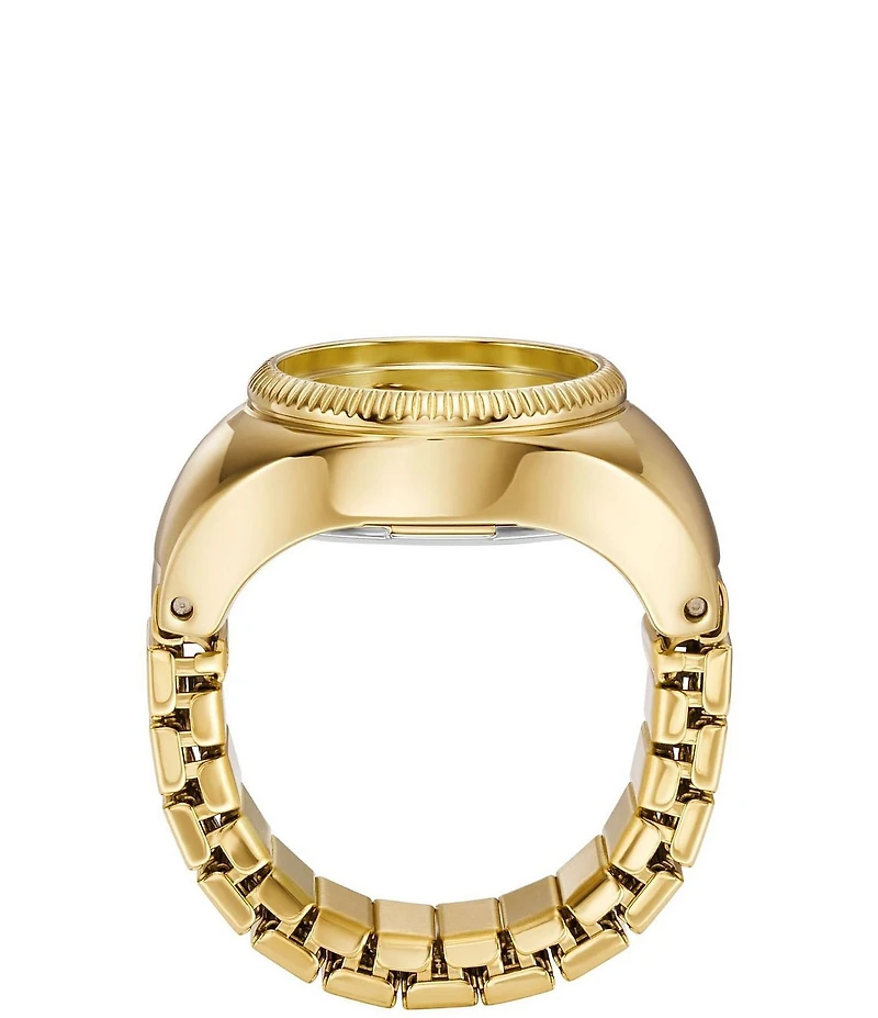 Fossil Gold Tone Stainless Steel Ring Watch