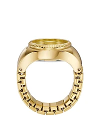 Fossil Gold Tone Stainless Steel Ring Watch