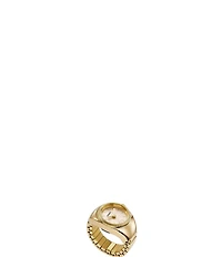 Fossil Gold Tone Stainless Steel Ring Watch