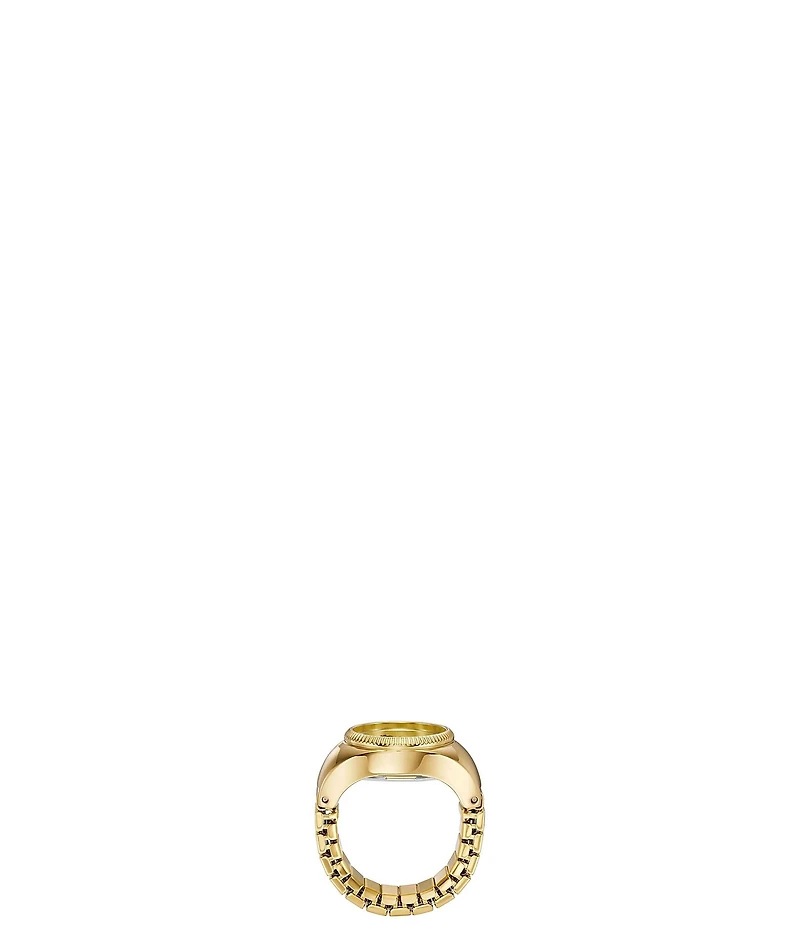 Fossil Gold Tone Stainless Steel Ring Watch
