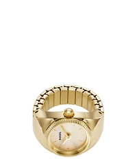 Fossil Gold Tone Stainless Steel Ring Watch