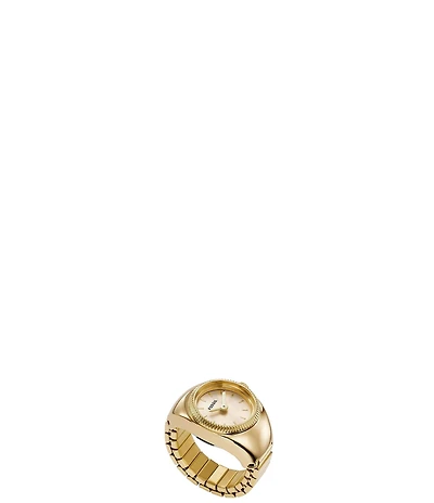 Fossil Gold Tone Stainless Steel Ring Watch