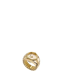 Fossil Gold Tone Stainless Steel Ring Watch