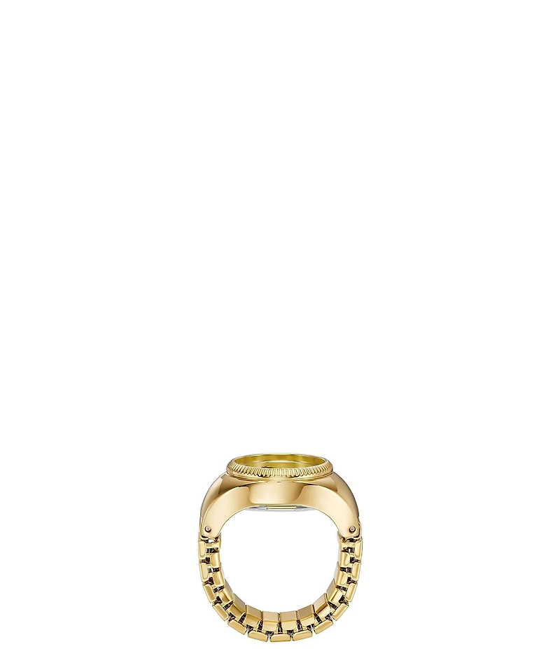Fossil Gold Tone Stainless Steel Ring Watch