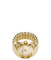 Fossil Gold Tone Stainless Steel Ring Watch