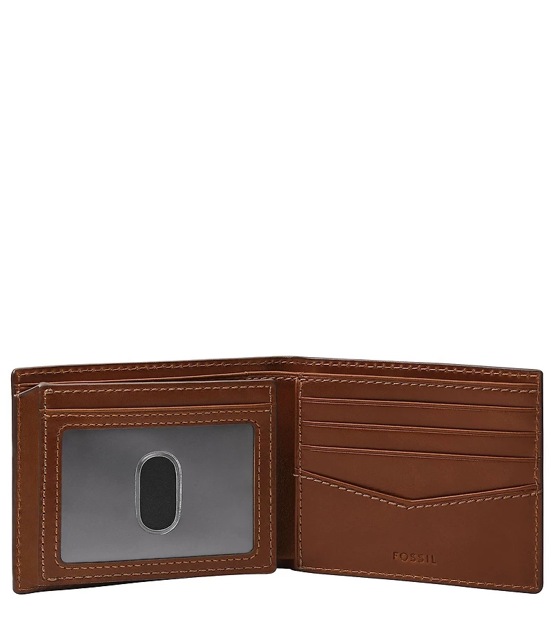 Fossil Hayes Leather Bifold Flip ID Wallet