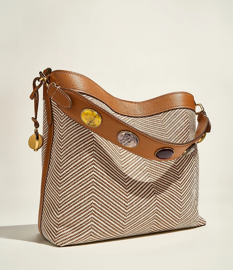 Fossil Jessie Contrast Trim Bucket Bag