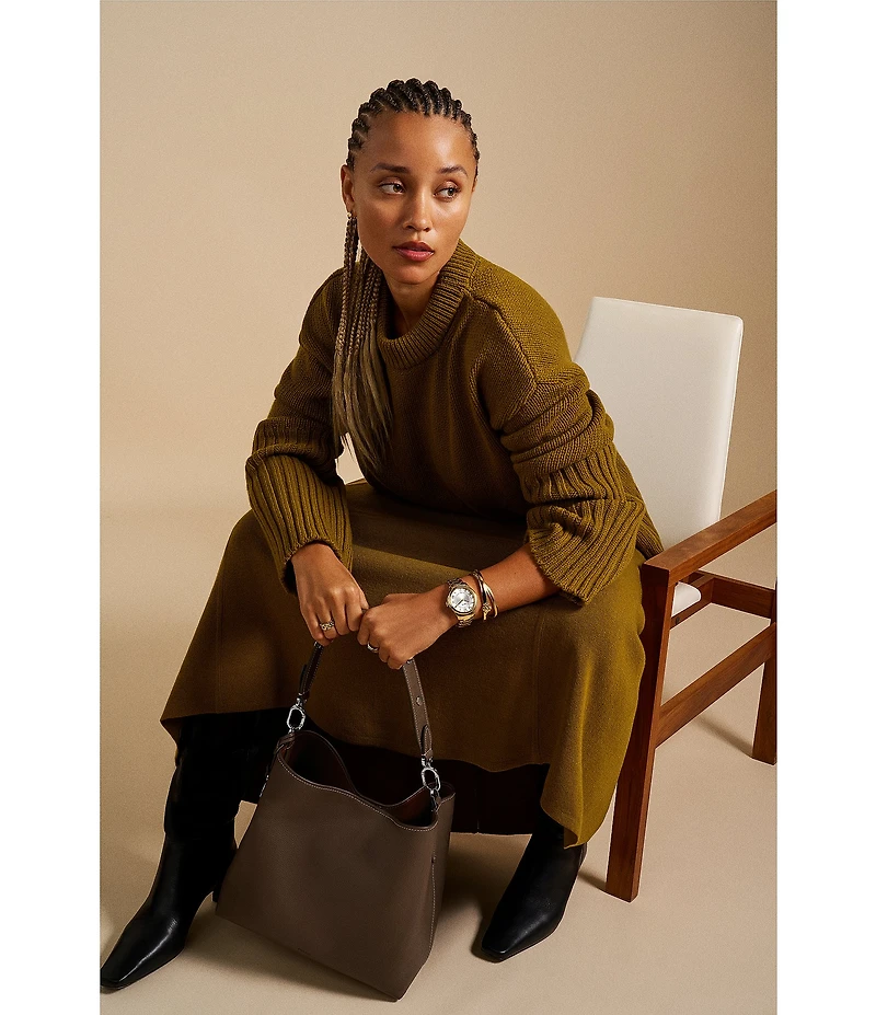 Fossil Jessie Leather Bucket Shoulder Bag
